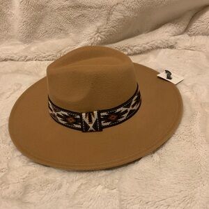 New with tags western tan Wide-Brim Hat
